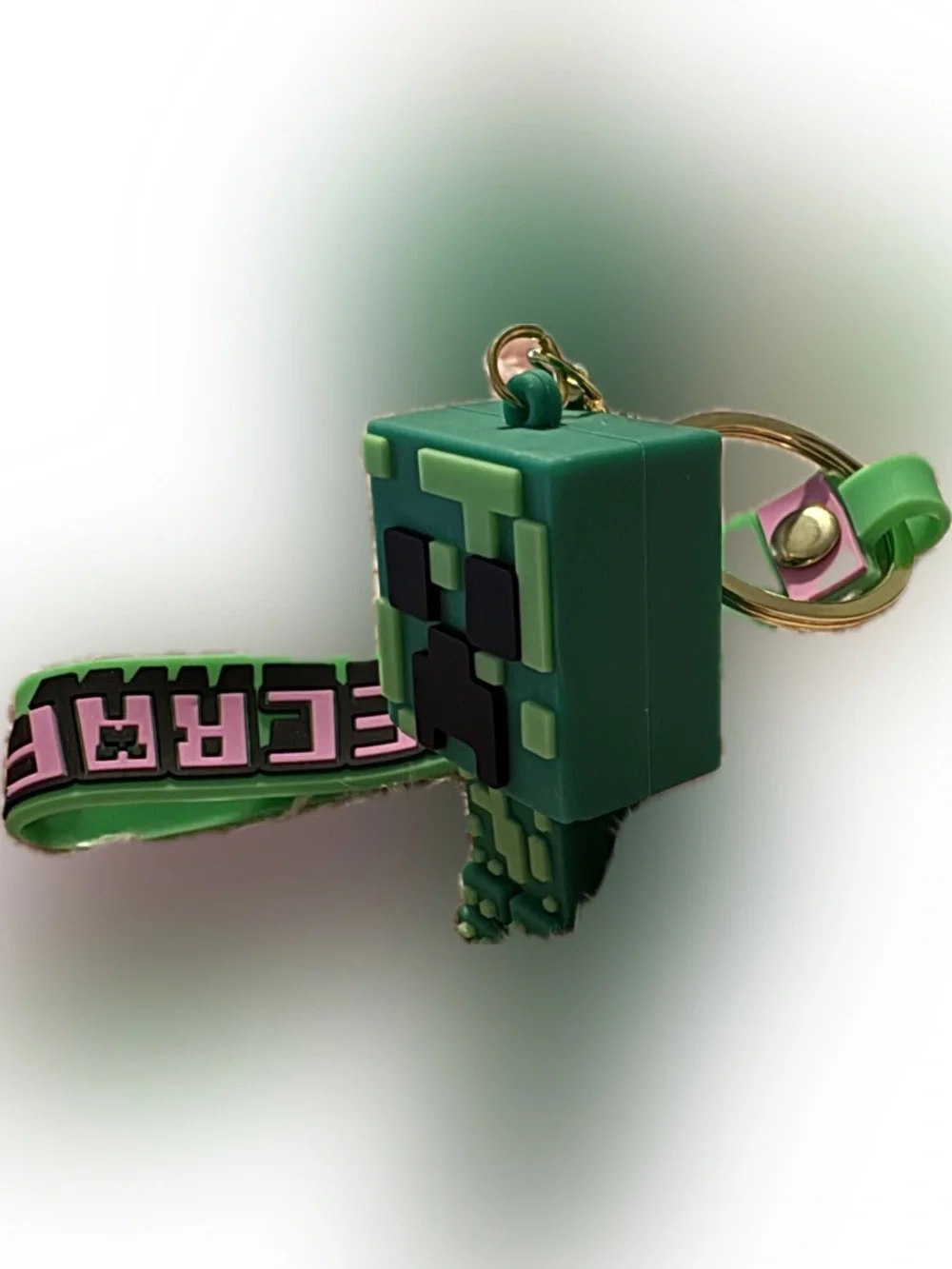 Green Monster Minecraft Keychain Wristlet - Picture 3 of 6
